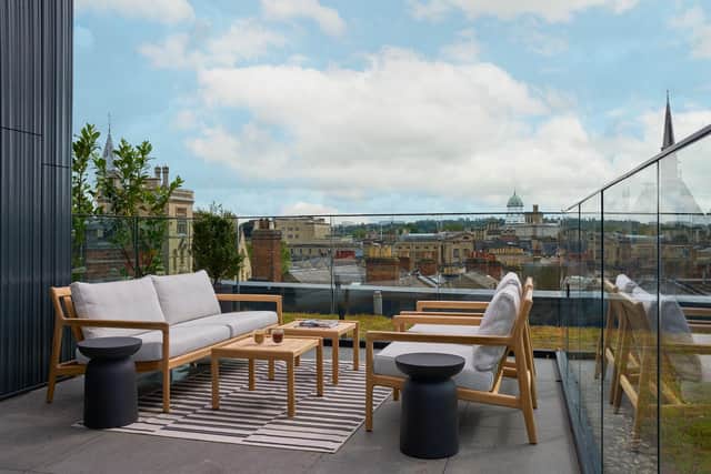 The roof terrace at The Social Hub, Glasgow. Pic: Contributed