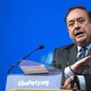 Alex Salmond delivers his leaders speech during the first annual conference for the Alba Party at Greenock Town Hall, Greenock, Inverclyde.