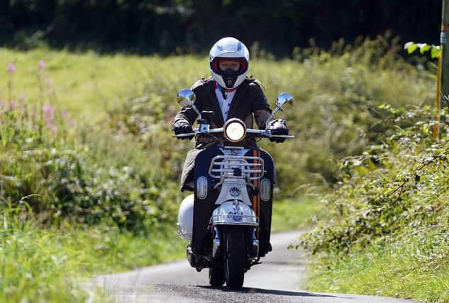 Cor Hutton, who had both legs and hands amputated in 2013 after a bout of sepsis, in Lochwinnoch, ahead of her North Coast 500 challenge (Picture: Andrew Milligan/PA Wire)