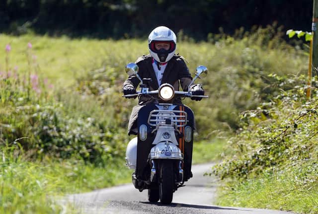 Cor Hutton, who had both legs and hands amputated in 2013 after a bout of sepsis, in Lochwinnoch, ahead of her North Coast 500 challenge (Picture: Andrew Milligan/PA Wire)