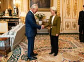 King Charles III receives European Commission president Ursula von der Leyen during an audience at Windsor Castle.