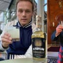 Outlander Season 6 star Sam Heughan with his whisky brand The Sassenach (Sam Heughan social media)