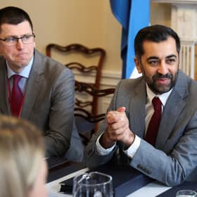 Humza Yousaf was left with all manner of problems by Nicola Sturgeon but has done little to alter her course (Picture: Russell Cheyne-Pool/Getty Images)