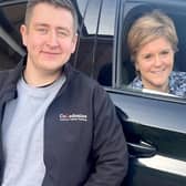 Nicola Sturgeon with driving instructor Andy MacFarlane last week (Picture: Nicola Sturgeon/Instagram)
