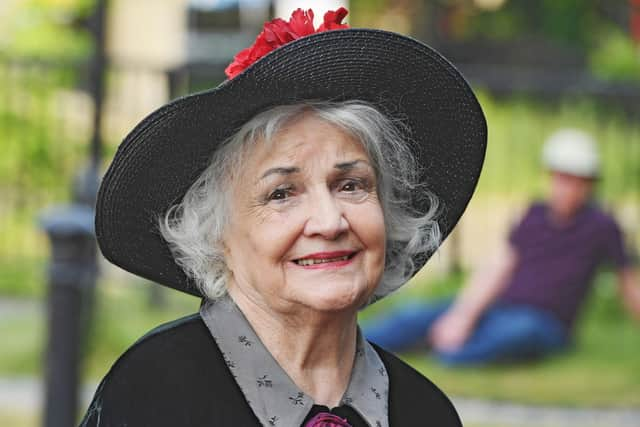 Jean Boht at Liverpool Cathedral for the funeral of television comedy writer Carla Lane. Actress Jean Boht, best known for playing Nellie Boswell in sitcom Bread, has died aged 91, her family said. Picture: PA