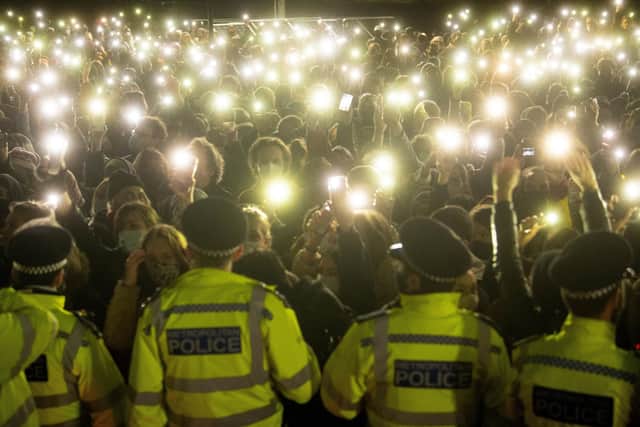 Sarah Everard: Police handling of London vigil and Bristol demo breached 'fundamental rights'
