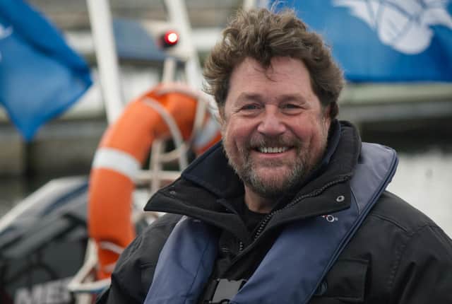 Undated Handout Photo from Wonderful Wales with Michael Ball. Pictured: Michael enjoying himself on a speed boat. See PA Feature SHOWBIZ TV Ball. Picture credit should read: PA Photo/Wildflame Productions. All Rights Reserved. WARNING: This picture must only be used to accompany PA Feature SHOWBIZ TV Ball.
