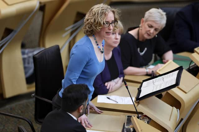 Circular Economy Minister Lorna Slater delivers a statement to the Scottish Parliament on the deposit return scheme this week (Picture Jeff J Mitchell/Getty Images)