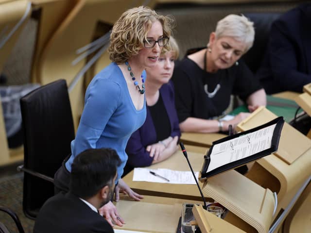 Circular Economy Minister Lorna Slater delivers a statement to the Scottish Parliament on the deposit return scheme this week (Picture Jeff J Mitchell/Getty Images)