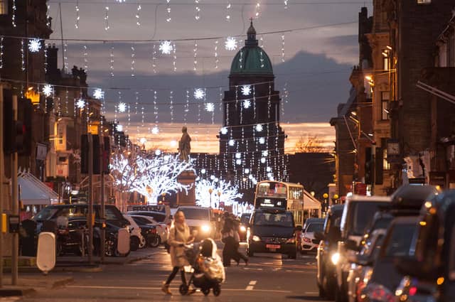 Edinburgh's George Street would normally be full of work Christmas parties at this time of year