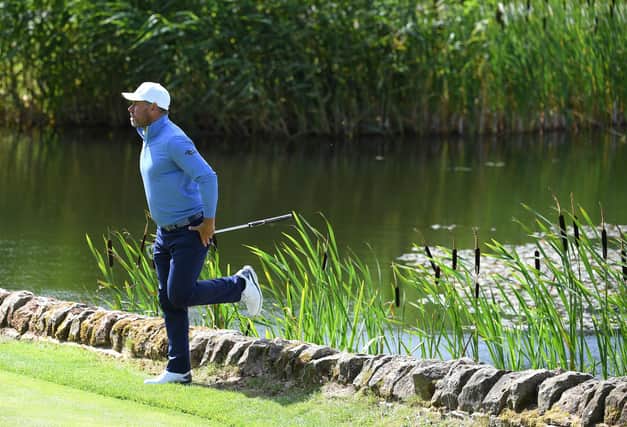 Lee Westwood pictured during today's final round of the Betfred British Masters at Close House, near Newcastle. Picture: Ross Kinnaird/Getty Images