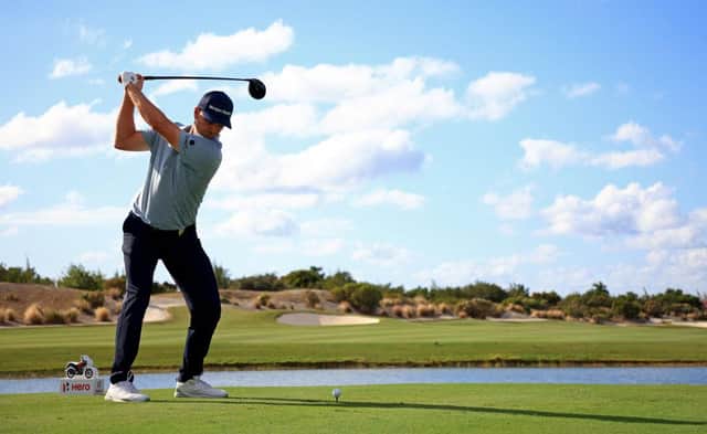 Justin Rose in action during this week's Hero World Challenge at Albany Golf Course in Nassau, Bahamas. Picture: Mike Ehrmann/Getty Images.