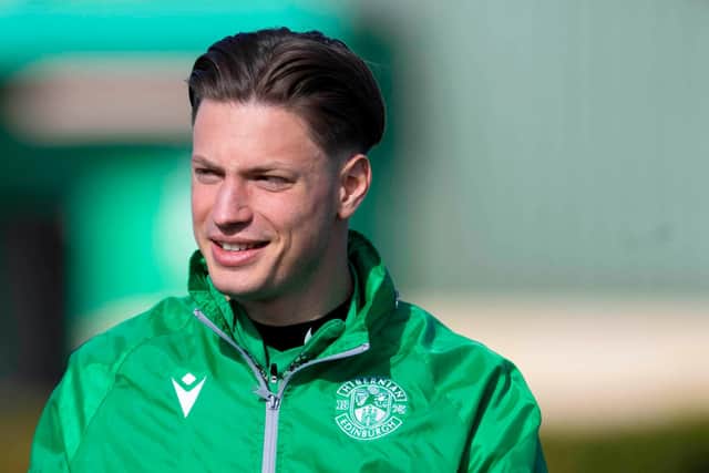Kevin Dabrowski is aiming to be Hibs' first choice goalkeeper this season. (Photo by Craig Foy / SNS Group)