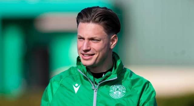 Kevin Dabrowski is aiming to be Hibs' first choice goalkeeper this season. (Photo by Craig Foy / SNS Group)