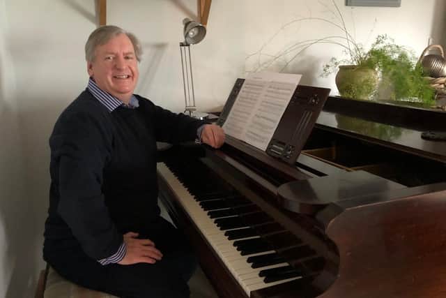 Daniel Nicholls, the music teacher who taught the Princess of Wales and her family to play piano,  who has composed a song to celebrate the King's coronation. Daniel, 58, who lives near the Middleton family home in Bucklebury, Berkshire, says he wants the whole nation to learn and sing "Defender of us All" by the time of the ceremony on May 6.Photo: Sandra Nicholls/PA Wire