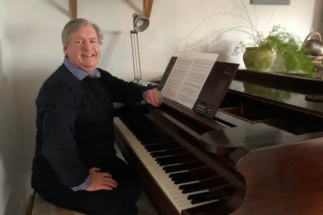 Daniel Nicholls, the music teacher who taught the Princess of Wales and her family to play piano, who has composed a song to celebrate the King's coronation. Daniel, 58, who lives near the Middleton family home in Bucklebury, Berkshire, says he wants the whole nation to learn and sing "Defender of us All" by the time of the ceremony on May 6.Photo: Sandra Nicholls/PA Wire