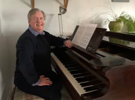 Daniel Nicholls, the music teacher who taught the Princess of Wales and her family to play piano,  who has composed a song to celebrate the King's coronation. Daniel, 58, who lives near the Middleton family home in Bucklebury, Berkshire, says he wants the whole nation to learn and sing "Defender of us All" by the time of the ceremony on May 6.Photo: Sandra Nicholls/PA Wire