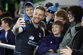 Glasgow Warriors captain Kyle Steyn has recovered from a knee infection and will lead the side against the Stormers in the BKT URC quarter-final. (Photo by Ross MacDonald / SNS Group)
