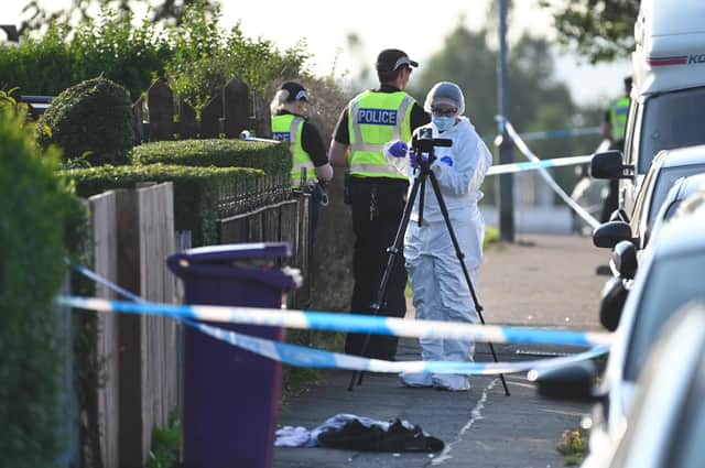 The 44-year-old was found seriously injured on Westray Street in Milton on Thursday (Photo: John Devlin).