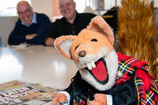 Basil Brush Guest edits the Edinburgh Evening News