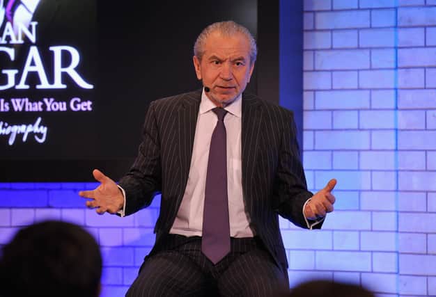 Lord Sugar insists staff are less productive when they work from home