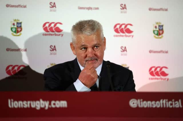 Warren Gatland, theBritish and Irish Lions head coach.