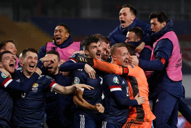 Scotland will look to channel the feeling of qualifying for next year's Euros as they target Nations League victory and a World Cup play off spot. (Pic: Getty Images)