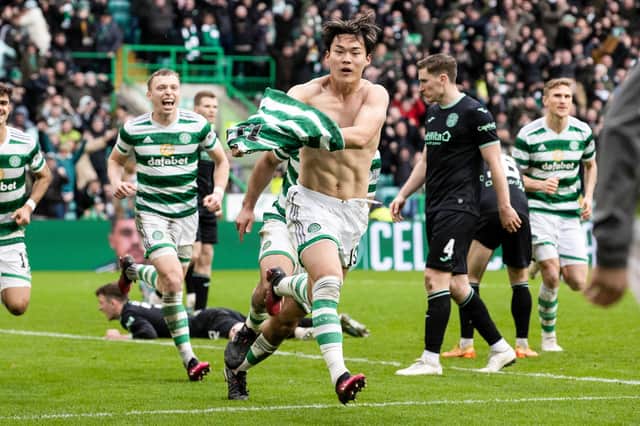 Oh Hyeon-gyu scored Celtic's crucial second goal against Hibs.