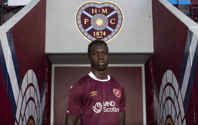 Hearts managed to land Garang Kuol on loan from Newcastle United.  (Photo by Mark Scates / SNS Group)