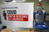 The NHS's finest appear thrilled to be figuratively taking a massive rolled-up Edinburgh Evening News to squash the bug called Covid, says Susan Morrison (Picture: Andrew Milligan/PA)