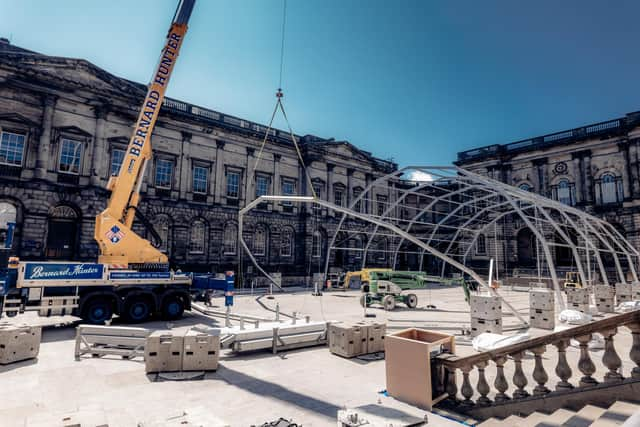 The new Edinburgh International Festival venue at Edinburgh University's Old College Quad. Picture: Ryan Buchanan