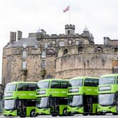 Some of Lothian Buses' fleet of electric double decker buses. Picture: Ian Georgeson Photography