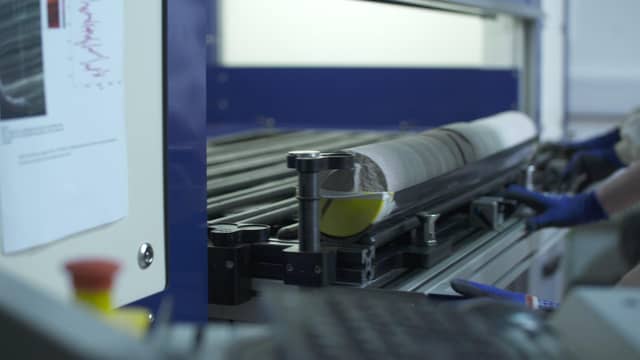 A core from Glasgow being scanned at the British Geological Survey's specialist facility. Picture: McDaid/PA Wire
