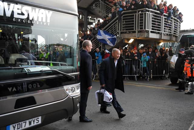 Eddie Jones says he expects a hostile atmosphere at Murrayfield. (Photo by Stu Forster/Getty Images)