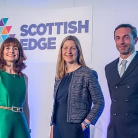 Evelyn McDonald, CEO Scottish Edge; Judith Cruickshank, managing director, commercial mid market at Royal Bank of Scotland, and Steven Hamill, COO Scottish Edge. Picture: Sandy Young/scottishphotographer.com
