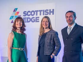 Evelyn McDonald, CEO Scottish Edge; Judith Cruickshank, managing director, commercial mid market at Royal Bank of Scotland, and Steven Hamill, COO Scottish Edge. Picture: Sandy Young/scottishphotographer.com
