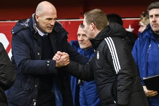 The perceptions of Rangers manager Philippe Clement or Aberdeen's Barry Robson inevitably will be significantly altered by the time they shake hands at the end of the Viaplay Cup final. (Photo by Rob Casey / SNS Group)