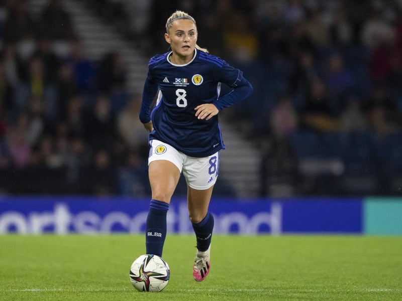 Almost opening the scoring with a rasping drive and kept Scotland ticking throughout.