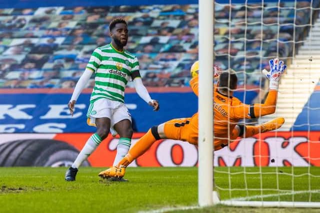 Rangers' Allan McGregor makes an early save from Celtic's Odsonne Edouard (Photo by Craig Williamson / SNS Group)