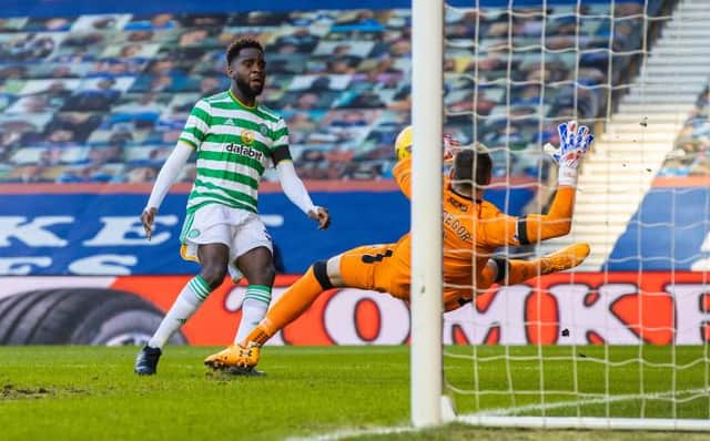 Rangers' Allan McGregor makes an early save from Celtic's Odsonne Edouard (Photo by Craig Williamson / SNS Group)