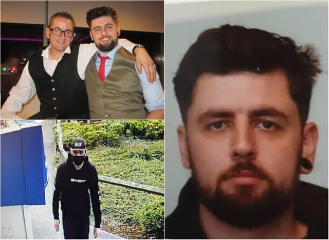 David James Montgomery was reported missing earlier this week and was captured on CCTV in North Berwick. David junior and David senior pictured together (top left).
