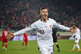 Cedric Itten, pictured scoring on his debut for Switzerland last November, has joined Rangers (Photo by STEFAN WERMUTH / AFP) (Photo by STEFAN WERMUTH/AFP via Getty Images)