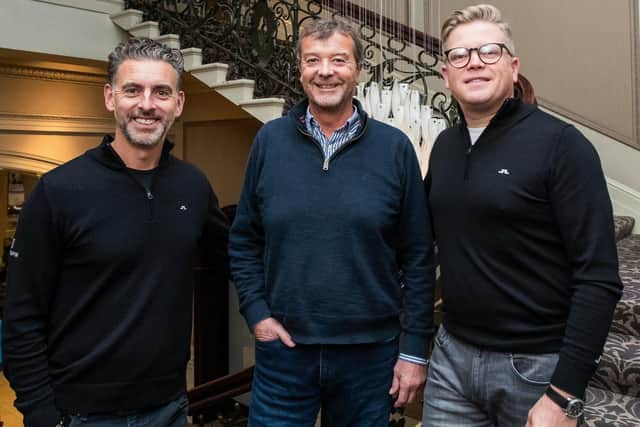 New Underpin recruit Scott Dickson, centre, flanked by Greg Robertson and Stewart Clough. Picture: Underpin.