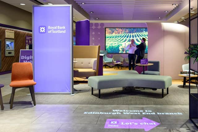 An interior view of the historic RBS Edinburgh West End branch following its refurbishment. Picture by Ian Georgeson Photography