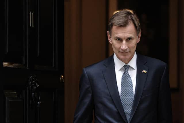 Chancellor of the Exchequer Jeremy Hunt departs Downing Street to present the Autumn Statement to the House of Commons. Picture: Rob Pinney/Getty Images