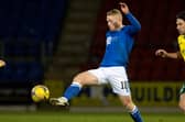 Cammy MacPherson in action for St. Johnstone during a cinch Premiership match against Hibs.