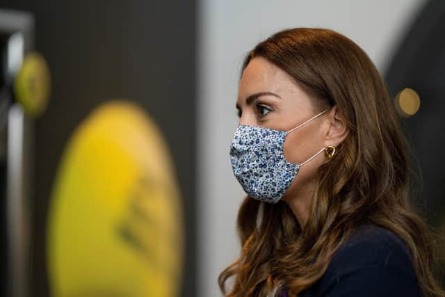 The Duchess of Cambridge is isolating after coming into contact with a Covid-19 patient. (Credit: AELTC/Thomas Lovelock - Pool/Getty Images)