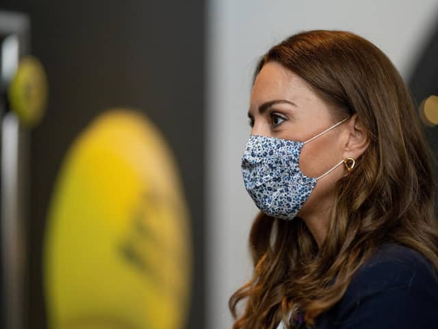 The Duchess of Cambridge is isolating after coming into contact with a Covid-19 patient. (Credit: AELTC/Thomas Lovelock - Pool/Getty Images)