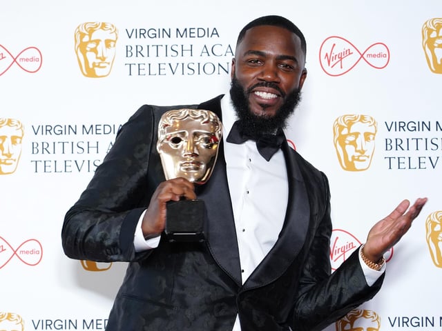 Comedy Entertainment Programme Bafta TV winner Mo Gilligan for The Latest Show at the Virgin BAFTA TV Awards 2022, at the Royal Festival Hall in London. Picture: Ian West/PA Wire