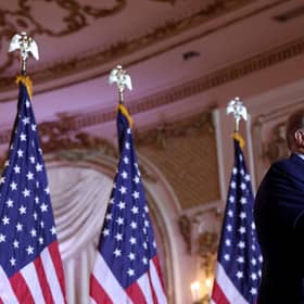 Donald Trump's speech at his Mar-a-Lago resort in Florida marked the launch of his 2024 presidential campaign. Picture: Joe Raedle/Getty Images
